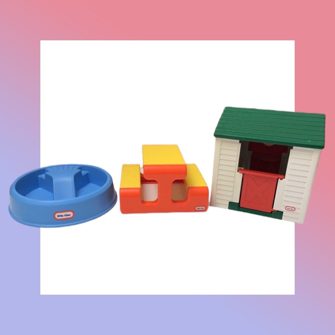 LITTLE TIKES DOLLHOUSE OUTDOOR FURNITURE pool clubhouse picnic table