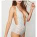 We Are HAH Comin in Haht Lace Bodysuit Womens L Something Blue One Piece NWT