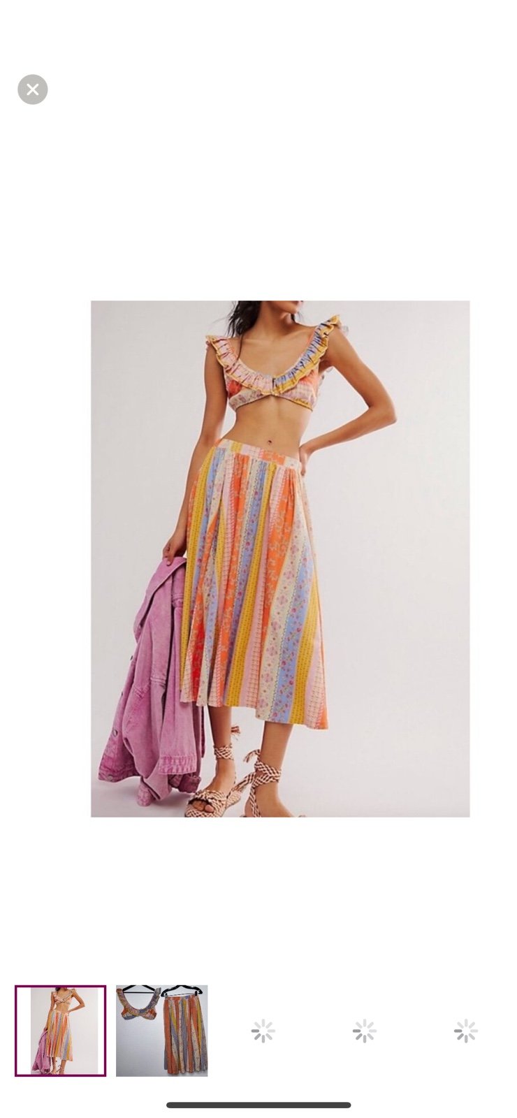 NWOT Free People As It Was Set In Oaks Multicolor Print, Small