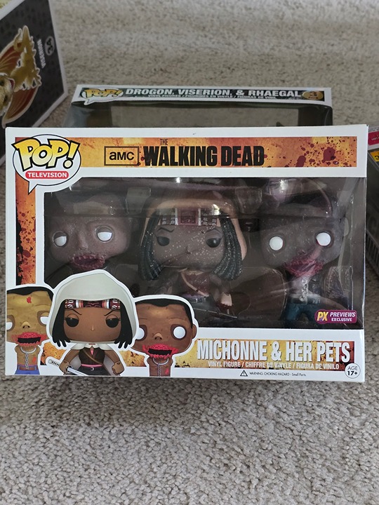 Funko Pop! The Walking Dead Michonne and Her Pets - Muddy (PX Previews)