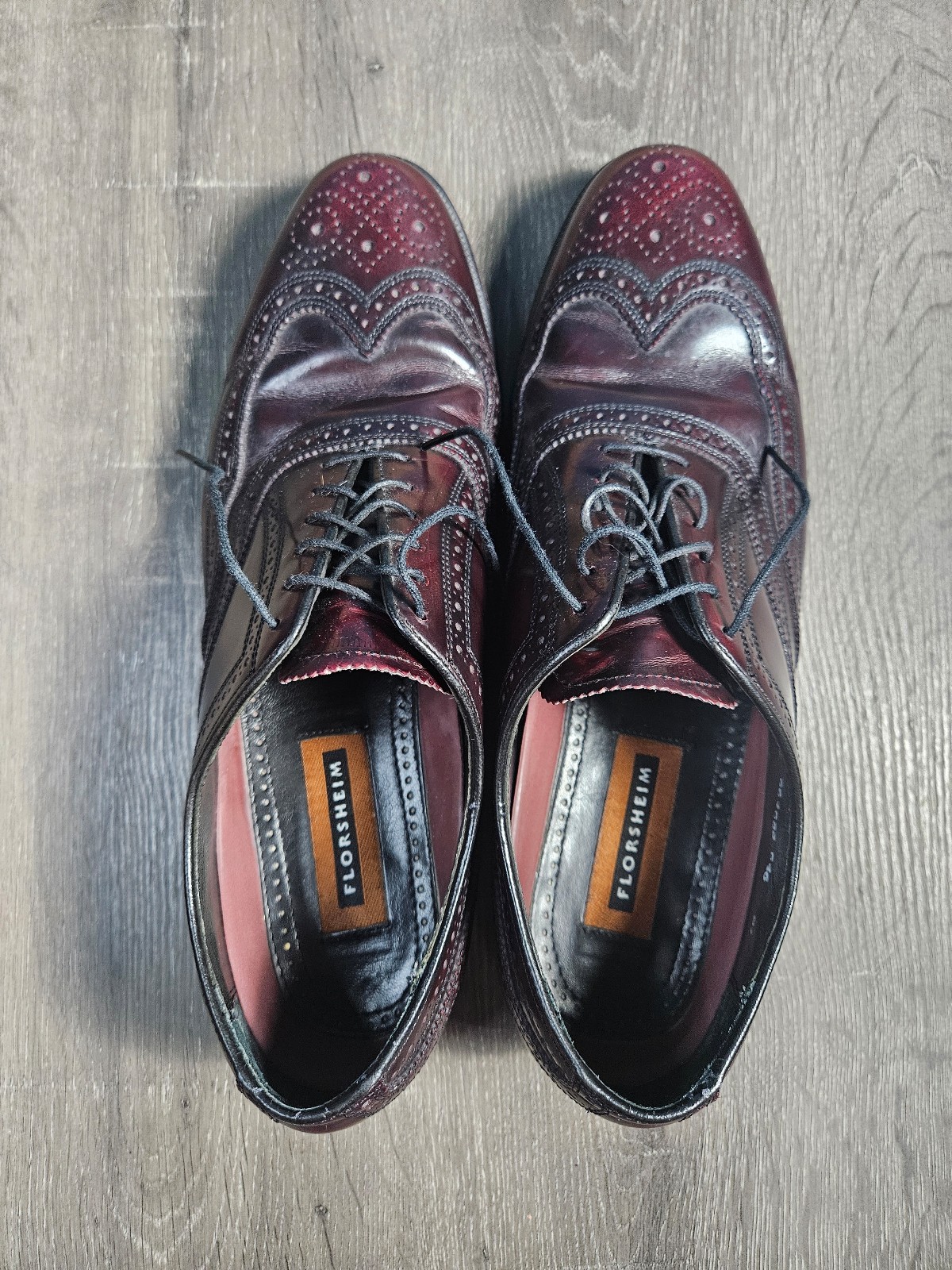 Florsheim Wingtip Oxford Brown Burgundy 30300 SHOES MEN'S SZ 11