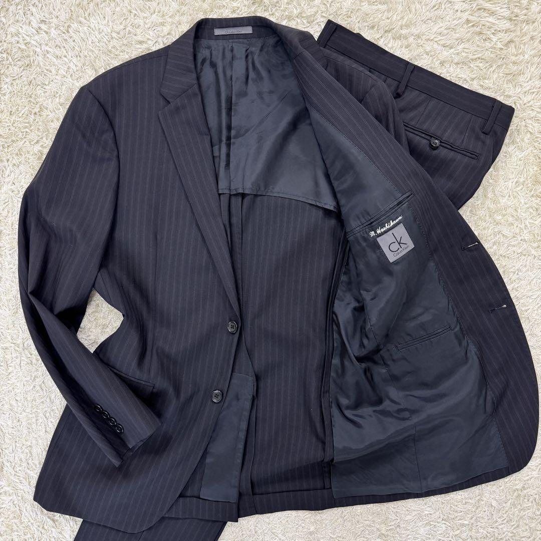 Calvin Klein Men's Suit, Gray Striped, Size M, Set Up
