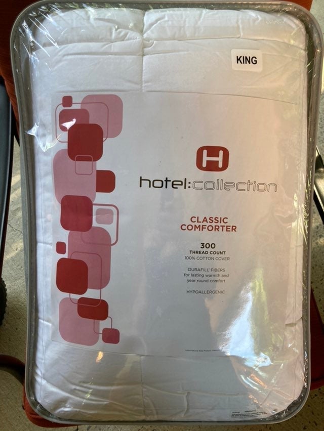 Hotel collection white king size hypoall