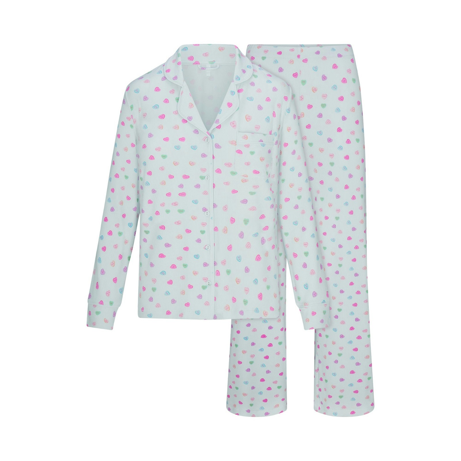 Skims Cloud Candy Heart Print Sleep Set Size M