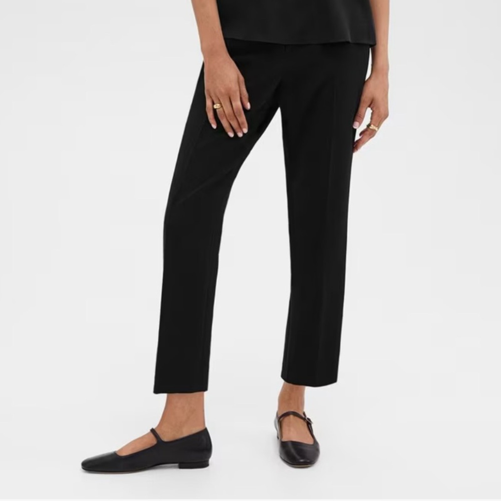 Theory Treeca Jogger in Eco Crunch Wash Linen Blend Navy Blue Small