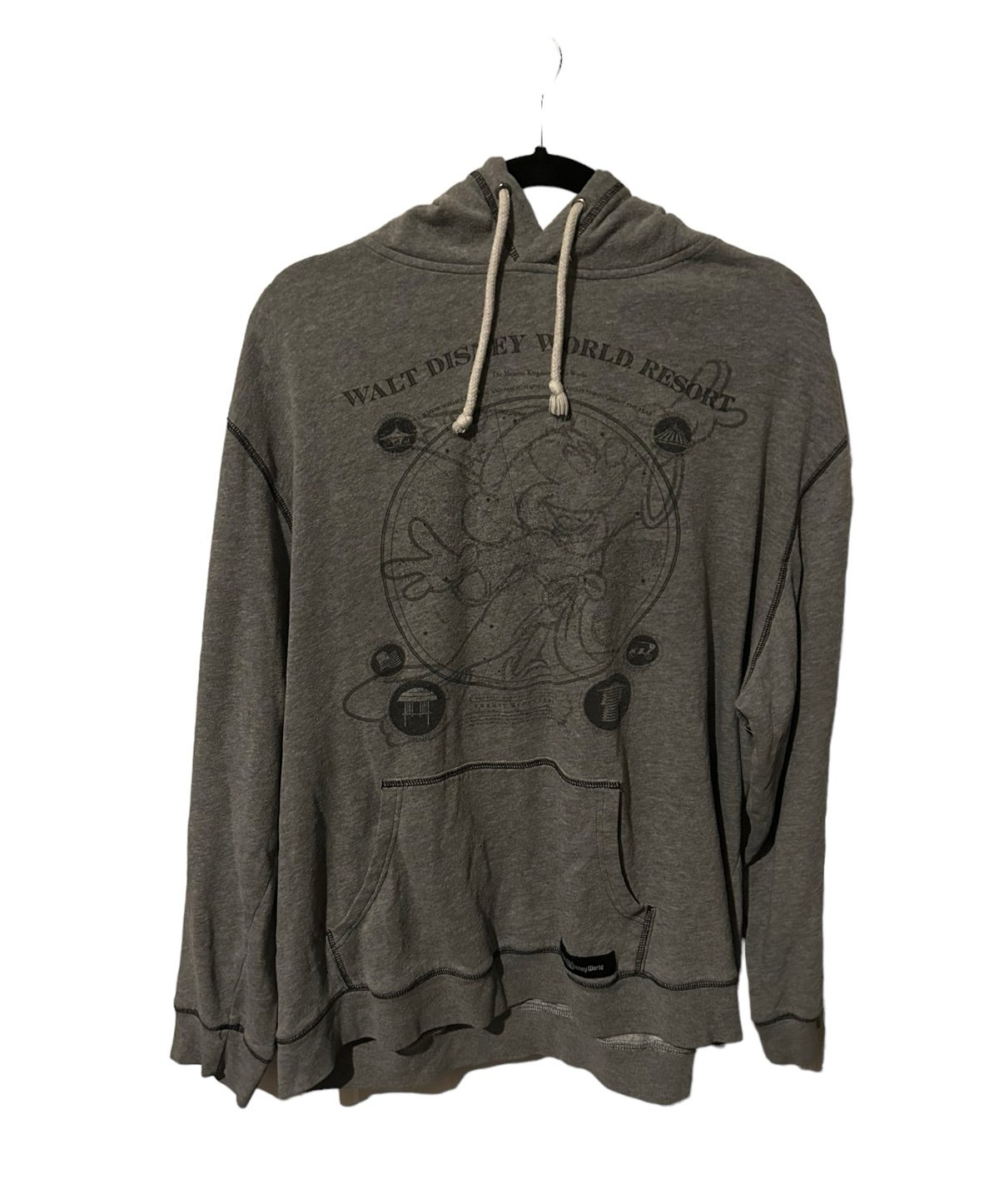 Disney Parks Grey Fantasia Pullover Hoodie Size XL. Preloved. Mild pilling.