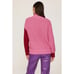Central Park West Women's Pink & Red Chelsea Turtleneck Pullover Sweater Size XS