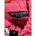 Central Park West Women's Pink & Red Chelsea Turtleneck Pullover Sweater Size XS