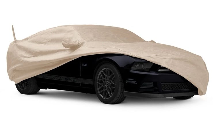 SpeedForm Standard Custom Fit Car Cover Tan for 10-14 Mustang GT GT500