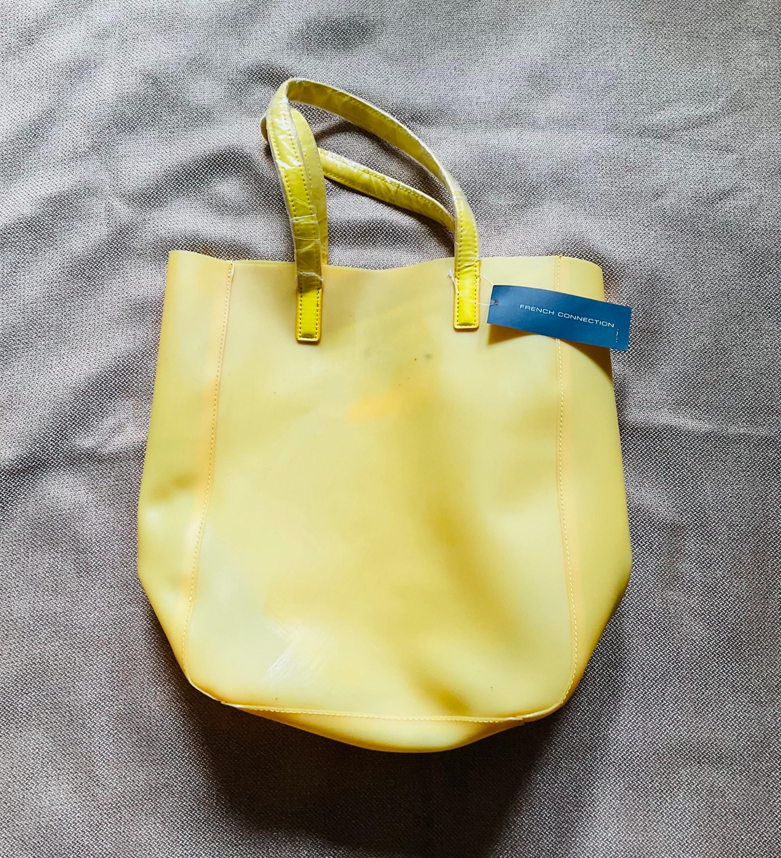 Nwt Yellow Jelly Bag Tote Bag Nylon French Connection
