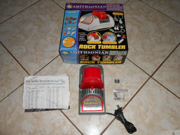Vintage Smithsonian Institution Rock Tumbler Set in Box