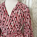 Lip Print Dress by The Archives Red and White Stripe Wrap Style Dress Size M