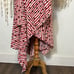 Lip Print Dress by The Archives Red and White Stripe Wrap Style Dress Size M