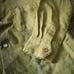 60s-70s Vintage Khaki Green Gradient Long-Sleeve Open Collar Shirt