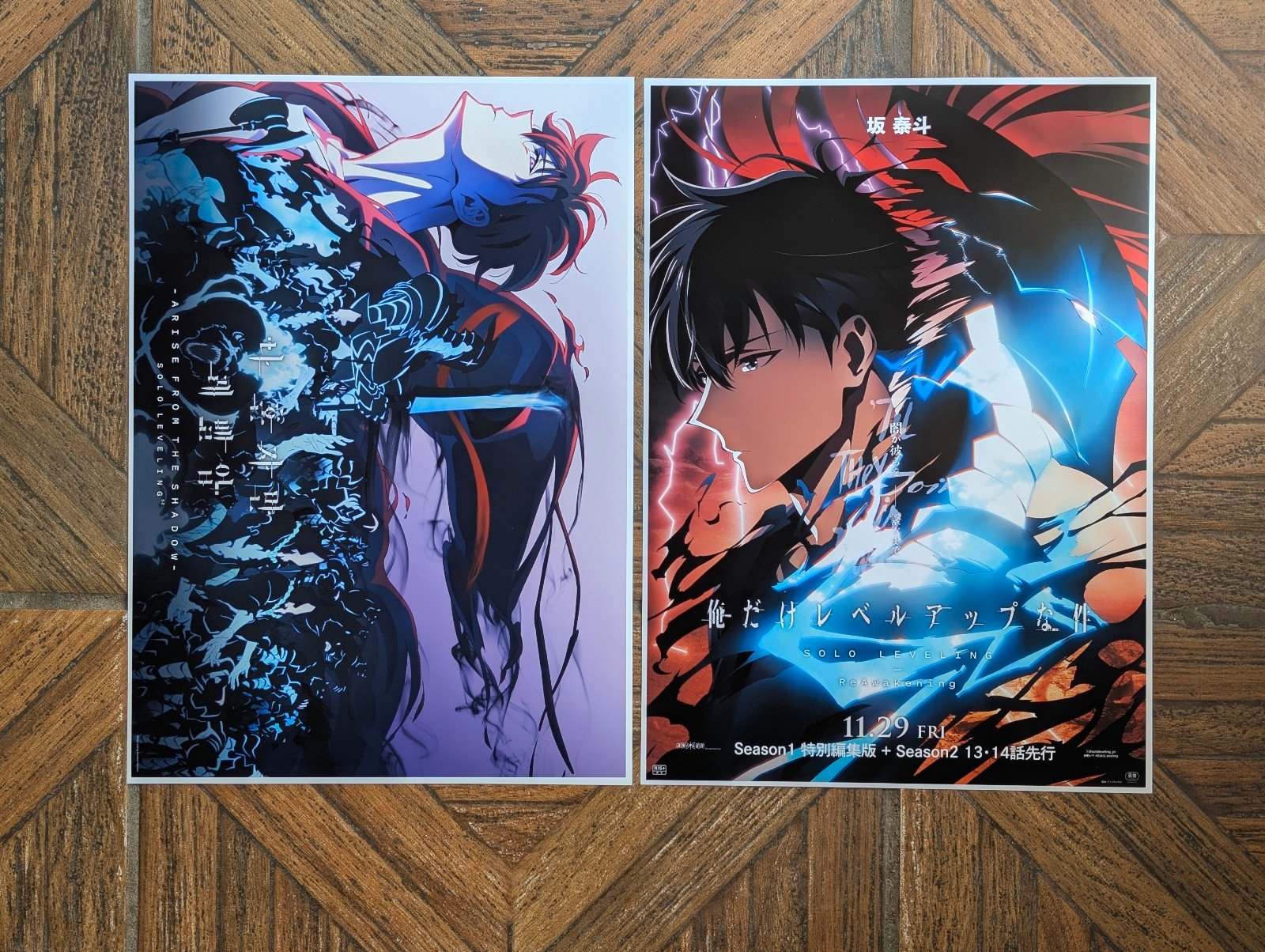 Solo leveling Posters 2 Count Sung Jin-Woo Anime Prints