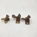 3 Antique Gold Tone Small Door Latch Cupboard Pantry Locks