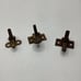 3 Antique Gold Tone Small Door Latch Cupboard Pantry Locks