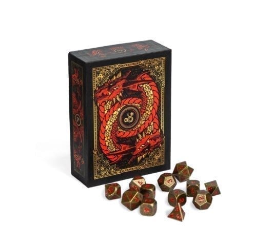 Dungeons & Dragons Wizards of the Coast 12 Dice Set Felt Case New Factory Sealed