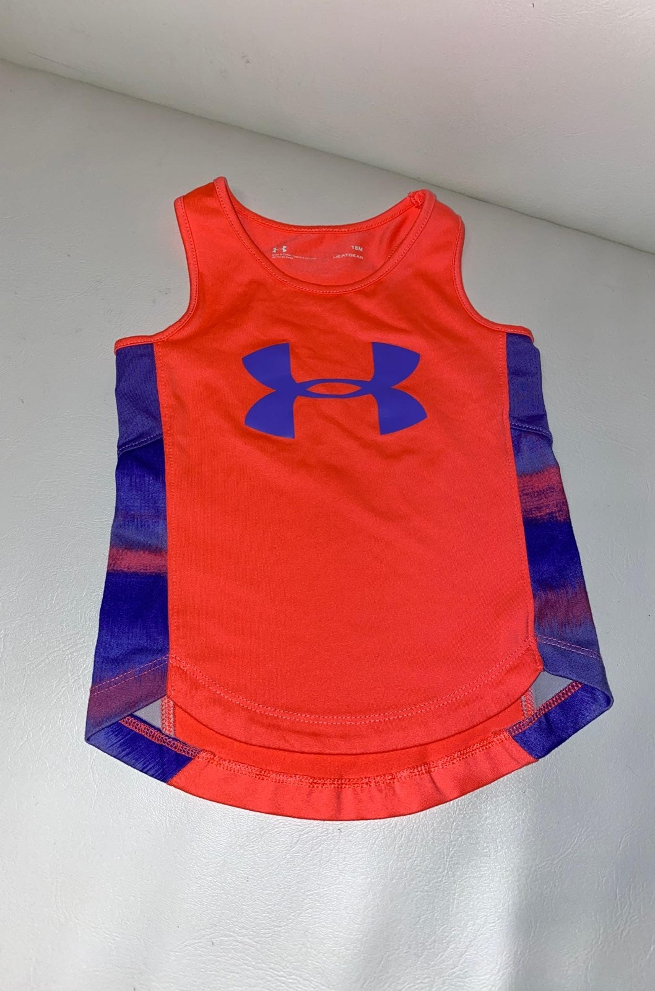 Under Armour Girls 18M Pink Purple Top