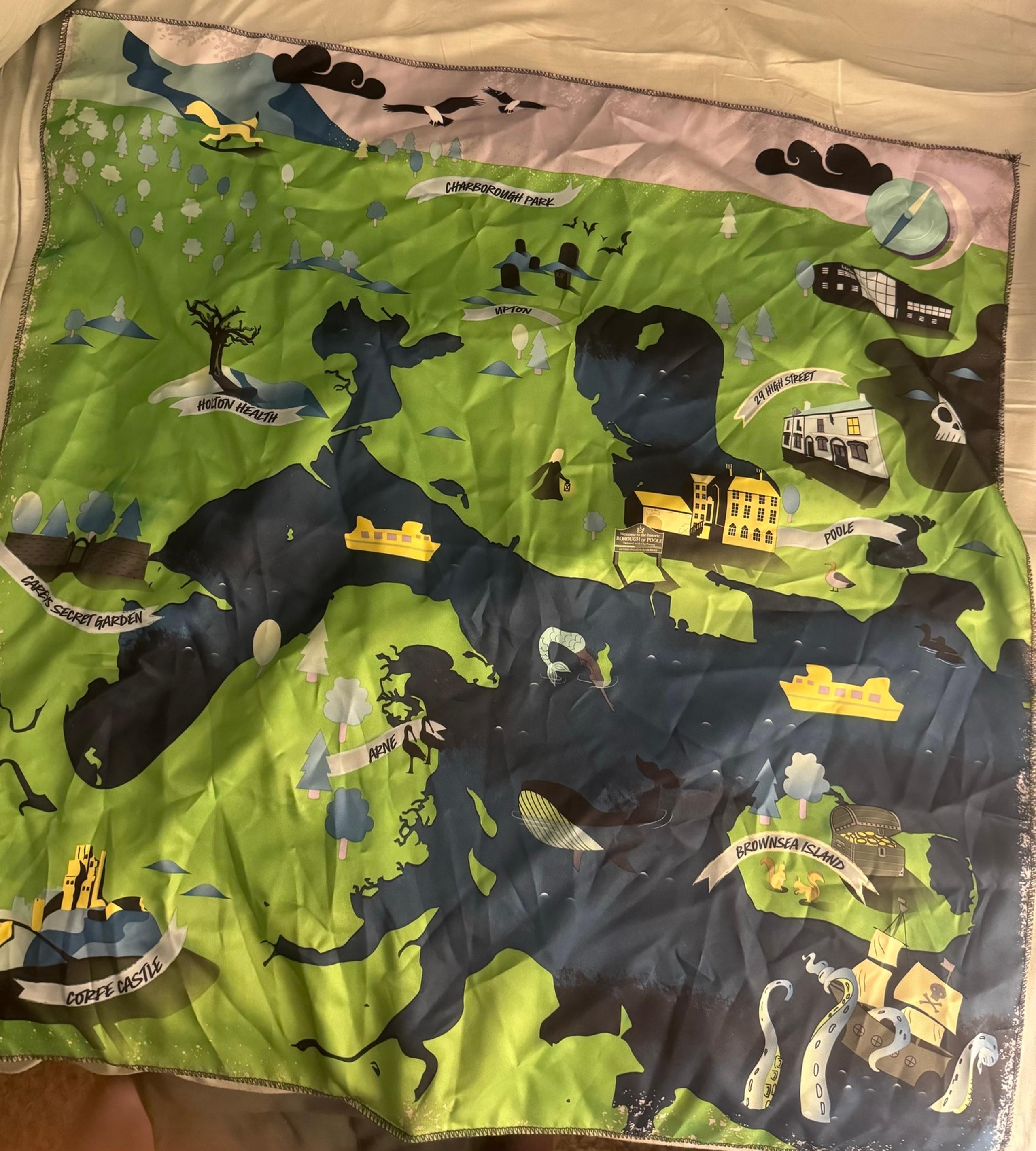 LUSH Kitchen Treasure Map Knot Wrap from Halloween 2023