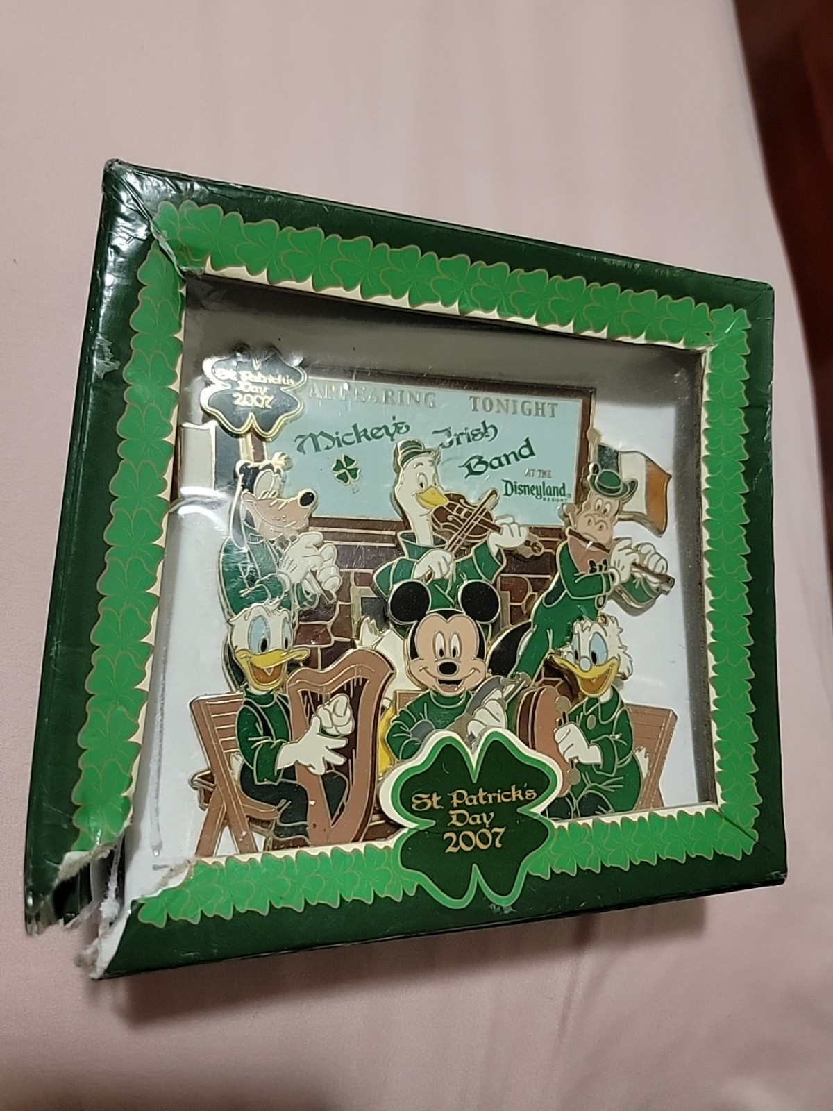 Disney Pin 51972 DLR St. Patrick's Day 2007 Mickey's Irish Band Jumbo Boxed LE