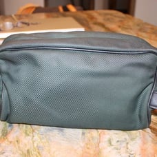 Authentic LOUIS VUITTON Taiga Palana Green Toiletry Cosmetic Bag Pouch Purse