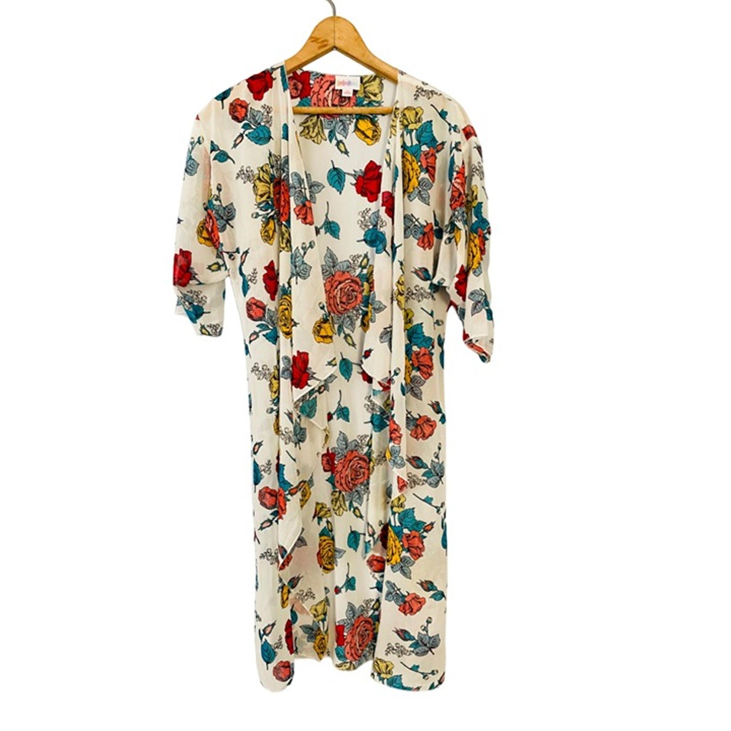 NWT LuLaRoe Shirley Size Small Coverup Kimono Duster Floral Print