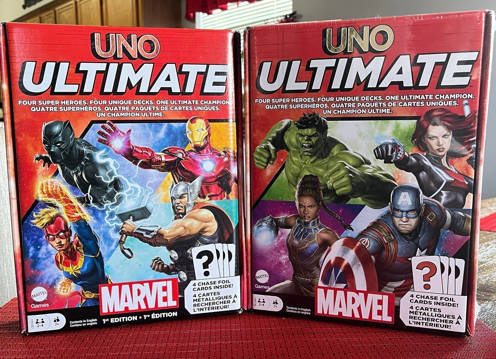 Reduced price UNO ULTIMATE MARVEL ( 1st edition ) & 2nd