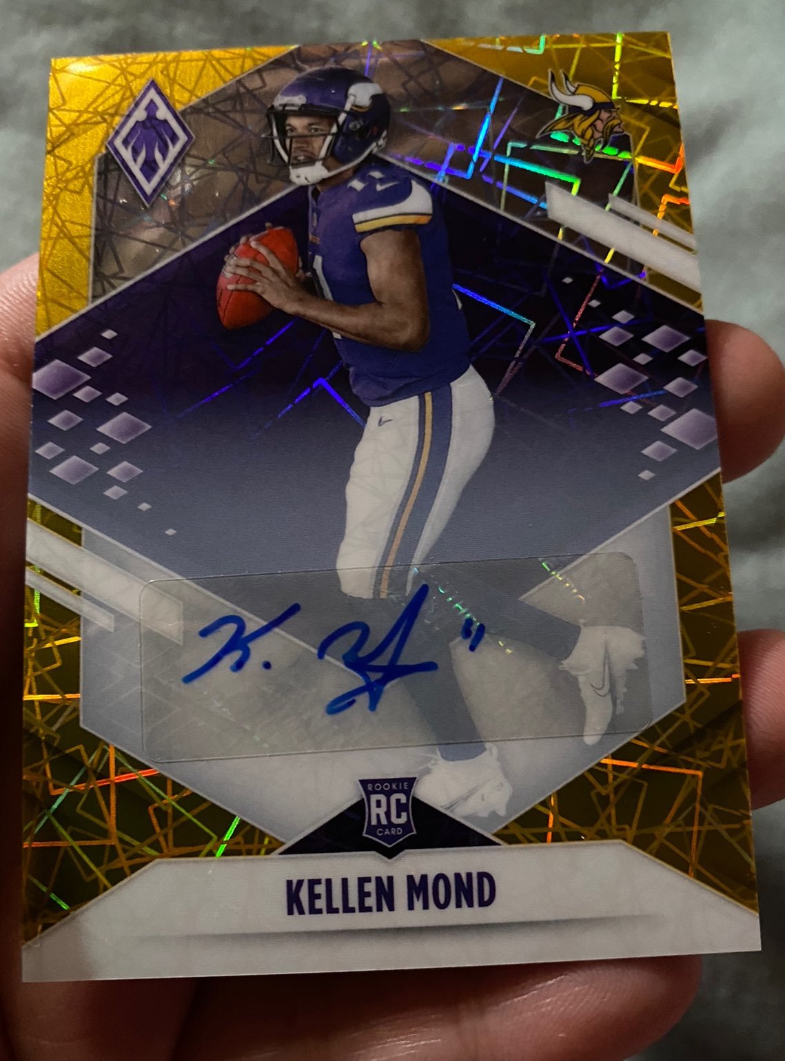 Kellen Mond RC GOLD LAZER AUTOGRAPH 1/1 phoenix h2