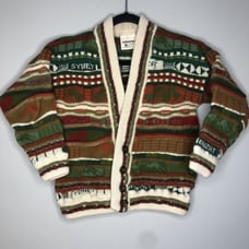 Vintage Corroboree Multicolor Wool Coogi Style Cardigan Cosby Cardigan Sweater