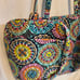 Vera Bradley Large Traveler Duffel Bag Sketched Medallion Cotton NWT