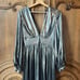 NWT Gianni Bini Zella Metallic Lame Plunging V-Neck Dress Size 2
