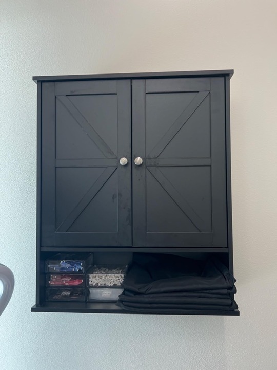Wall Mounted Bathroom Storage Cabinet, Black