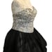 Terani Couture Black Tulle Jewel Corset Dress Mini Size 10