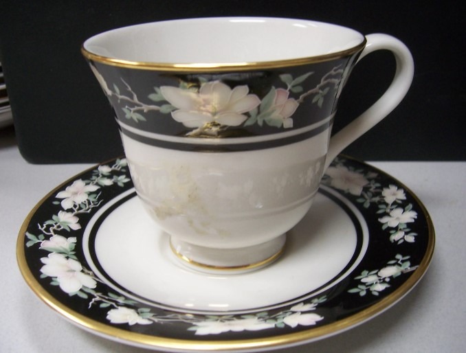 and SaucerDinner Plate w/ Footed Teacup & Saucer Set - Intrigue by ROYAL DOULTON
