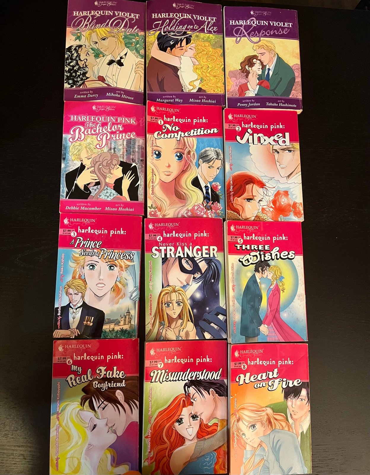 Harlequin pink dark horse romance manga/comics almost complete pink set