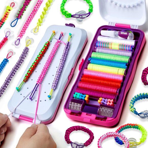 New Friendship Bracelet Making Kit for Girls, Craft Set for Ages 8-12