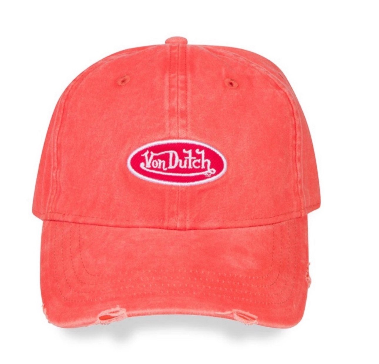 Von Dutch Distressed Orange Hat