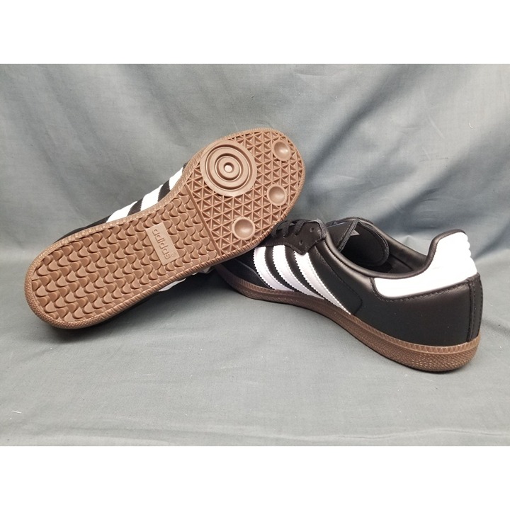 Adidas Samba OG J Sneakers Leather Black White Gum Boys Size 6 NEW NO BOX!