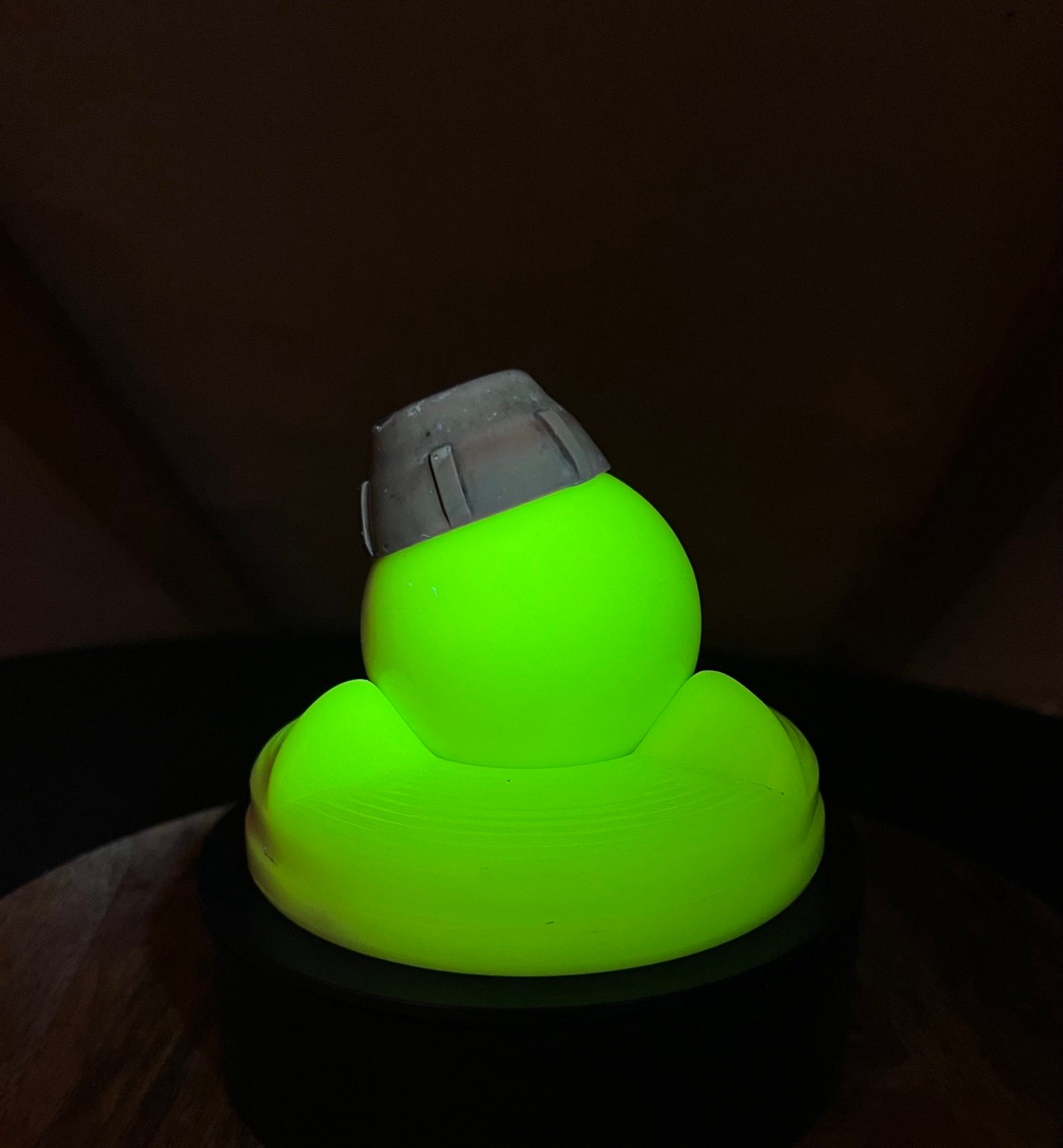 Antique ZEPHYR Swivodex Uranium Glass Ink Well