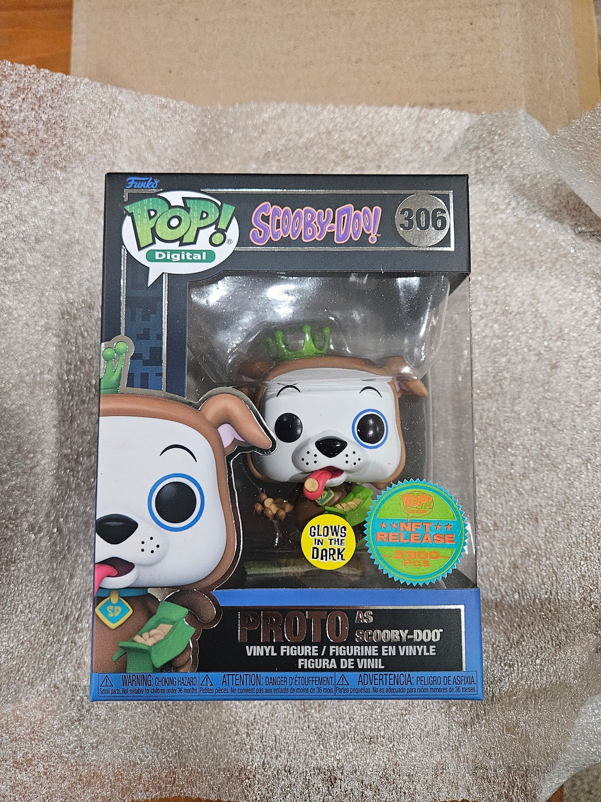 Funko Pop! Digital #306 Proto as Scooby-Doo GITD LE 2300 Vaulted Exclusive Dropp
