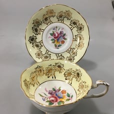 Paragon Floral Fine Bone China Tea Cup and Saucer England Single Warrant Vintage