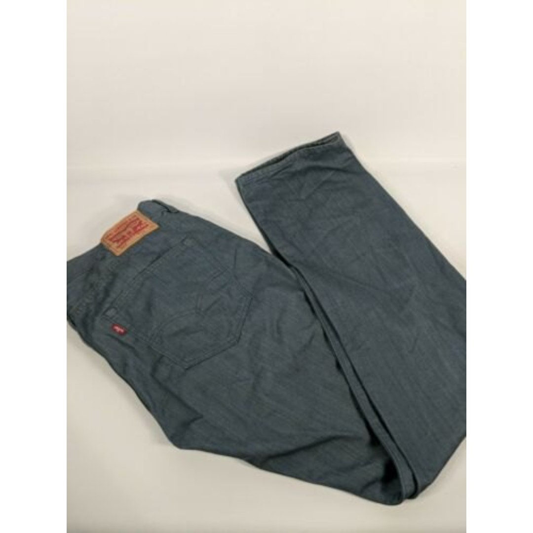 Levi's 501xx Original Button Fly Men's 38x36 Distressed Gray Light Denim Jeans