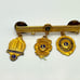 10k gold filled District Chairman Lions lapel pin with charms 1996-97