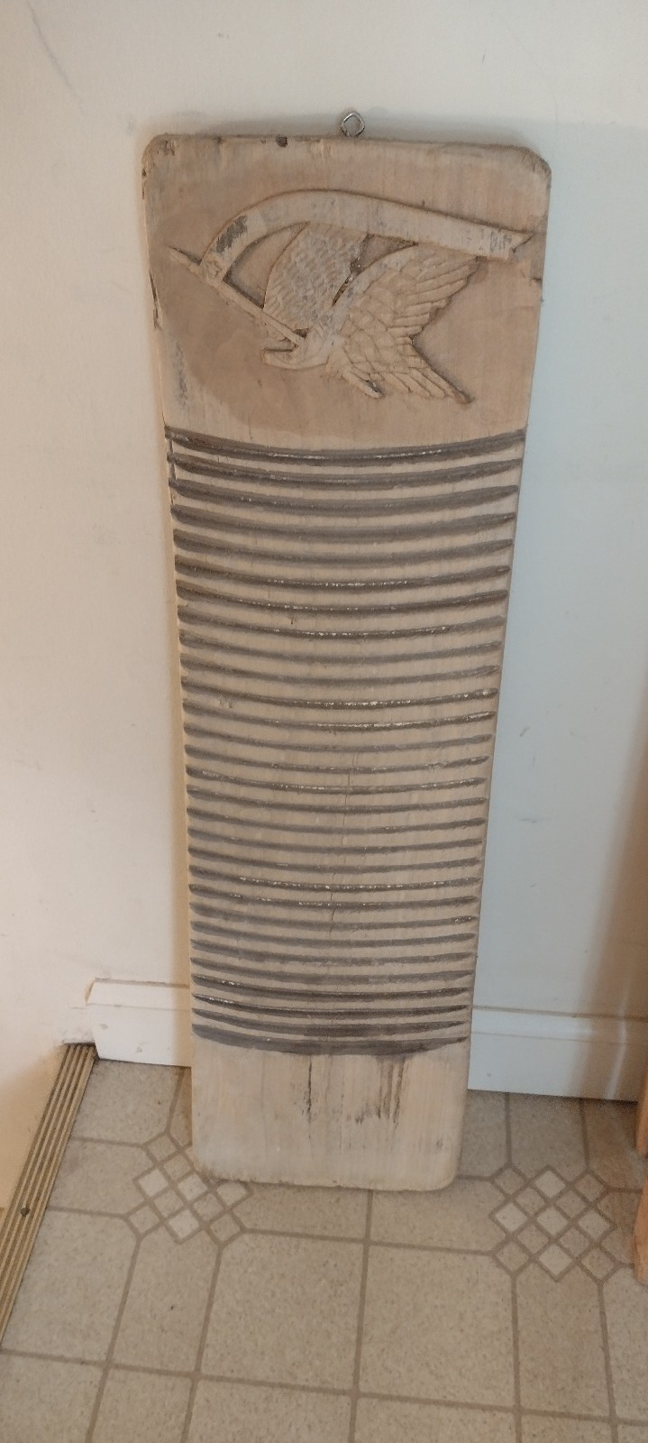 Primitive Carved Washboard