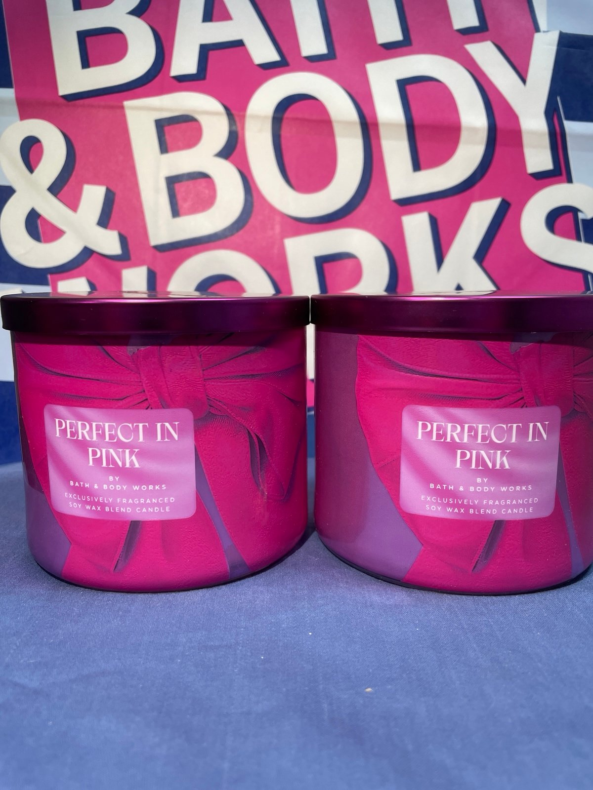 Bath & Body Works 3-wick Candles Perfect in Pink