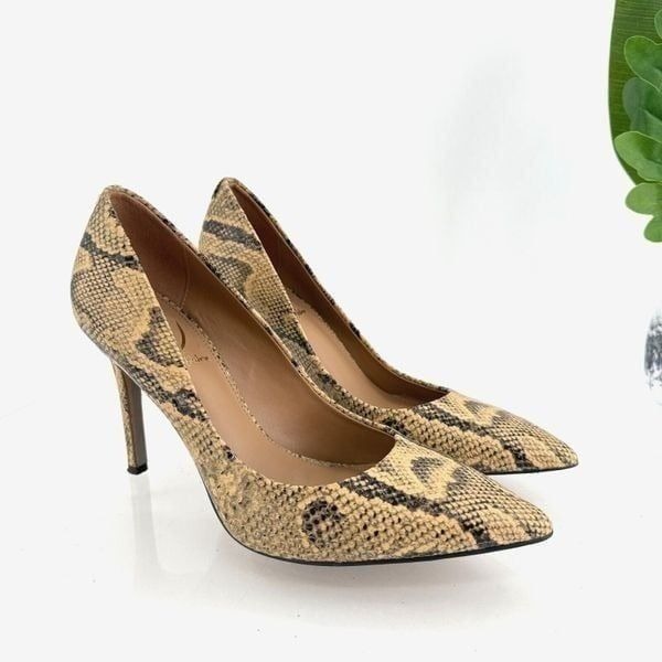 Sam Edelman Womens Hazel Pumps Stiletto Heel Pointed Toe Snake Print Leather 6.5