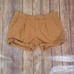 A.L.C. Womens Shorts Tan 6 Linen Blend Pleated Front Cuffed