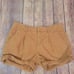 A.L.C. Womens Shorts Tan 6 Linen Blend Pleated Front Cuffed