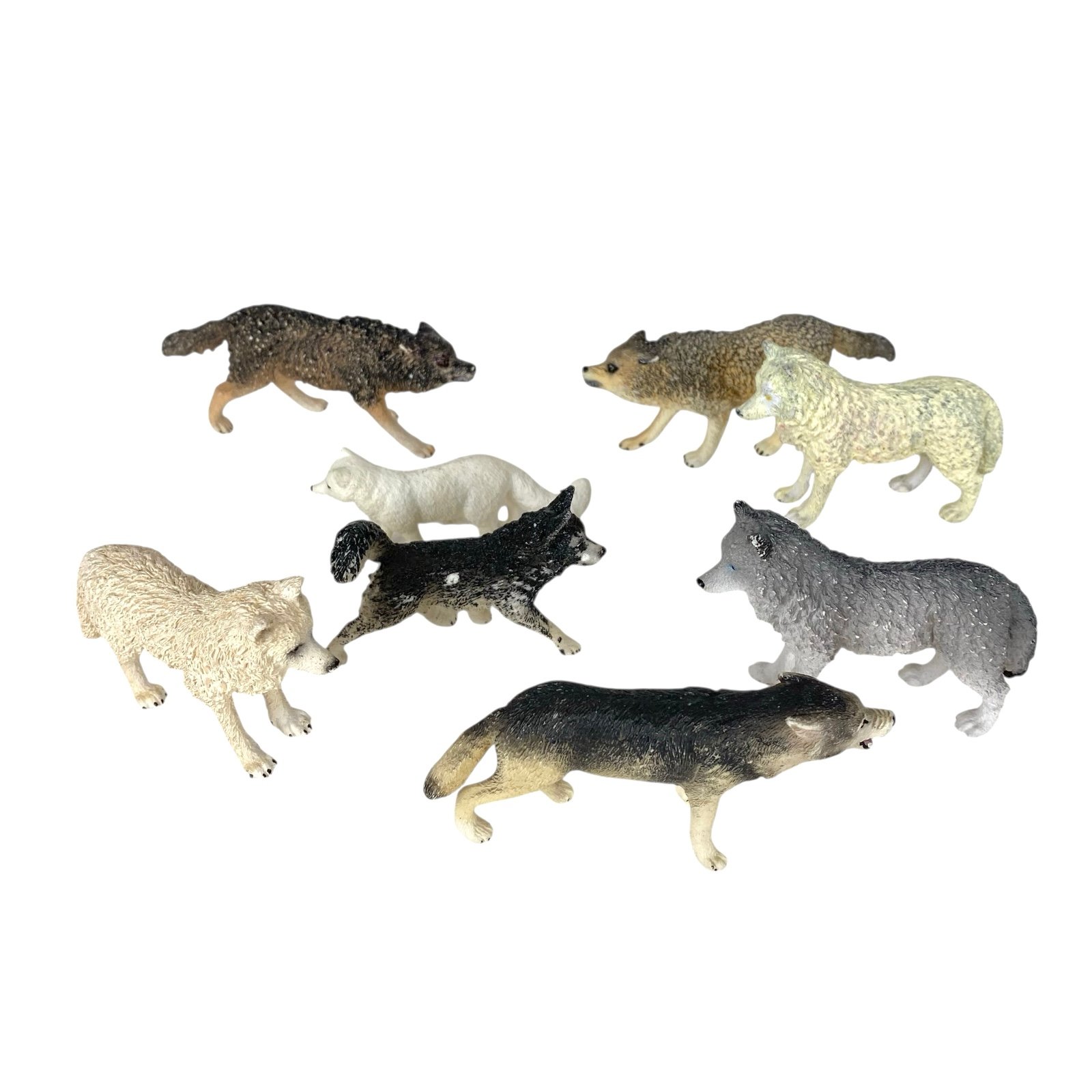 Schleich Wolves Lot Of 8 Wolf Adult Figures